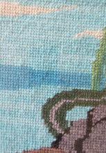 Load image into Gallery viewer, Large Vintage Needlepoint Artwork / Textile Featuring an Image of a British Freshwater Fish
