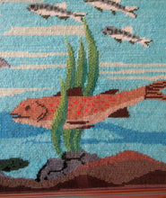 Load image into Gallery viewer, Large Vintage Needlepoint Artwork / Textile Featuring an Image of a British Freshwater Fish
