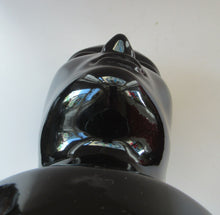 Load image into Gallery viewer, Vintage West German Scheurich Pottery Glossy Black Ceramic Display Head
