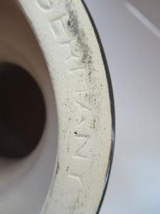 Vintage West German Scheurich Pottery Glossy Black Ceramic Display Head
