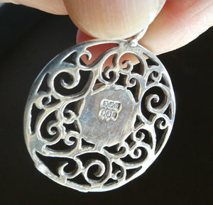 Vintage Scottish Silver Pendant 1989 Edinburgh Hallmark