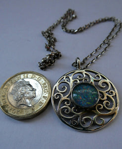 Vintage Scottish Silver Pendant 1989 Edinburgh Hallmark