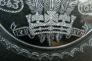 Edward VII Pressed Glass Bowl. British Royalty Silver Wedding 1880s