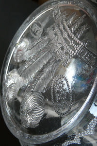 Edward VII Pressed Glass Bowl. British Royalty Silver Wedding 1880s