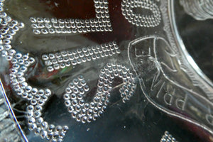 Edward VII Pressed Glass Bowl. British Royalty Silver Wedding 1880s