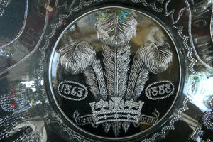 Edward VII Pressed Glass Bowl. British Royalty Silver Wedding 1880s