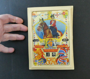 Vintage 1953 Queen Elizabeth II Coronation Perpetual Desk Calendar