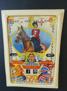 Vintage 1953 Queen Elizabeth II Coronation Perpetual Desk Calendar