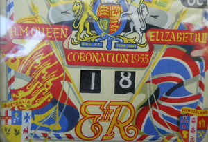 Vintage 1953 Queen Elizabeth II Coronation Perpetual Desk Calendar