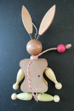Load image into Gallery viewer, Vintage 1960s Austtian Wooden Jumping Jack Rabbit
