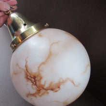 Load image into Gallery viewer, 1930s Vintage Art Deco Pendant Glass Globe Shade. Marble Effect
