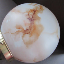 Load image into Gallery viewer, 1930s Vintage Art Deco Pendant Glass Globe Shade. Marble Effect
