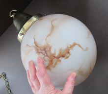 Load image into Gallery viewer, 1930s Vintage Art Deco Pendant Glass Globe Shade. Marble Effect
