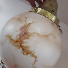 Load image into Gallery viewer, 1930s Vintage Art Deco Pendant Glass Globe Shade. Marble Effect
