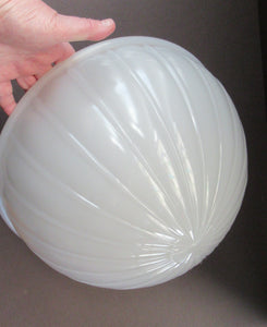 1920s Art Deco Jefferson Opaline Glass Light Shade Moonstone Milk Glass
