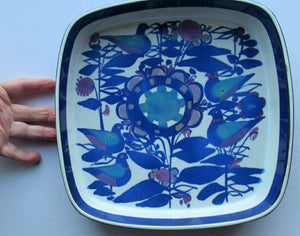Royal Copenhagen Faience Bowl by Kari Christensen Birds and Flowers