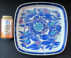 Royal Copenhagen Faience Bowl by Kari Christensen Birds and Flowers