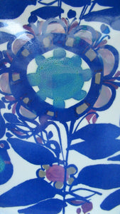 Royal Copenhagen Faience Bowl by Kari Christensen Birds and Flowers