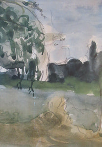SCOTTISH ART. Sax Shaw (1916 - 2000). Watercolour Landscape Study. Signed and dated 1974