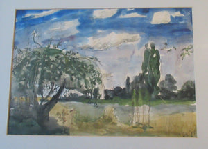 SCOTTISH ART. Sax Shaw (1916 - 2000). Watercolour Landscape Study. Signed and dated 1974