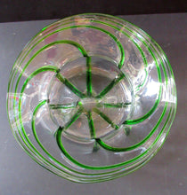 Load image into Gallery viewer, Victorian Art Glass Bowl Green Trails Stuart &amp; Sons Stourbridge

