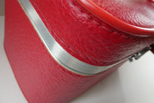 Load image into Gallery viewer, 1960s Vintage Red Antler Vanity Case Make Up Box. Working Combination Lock
