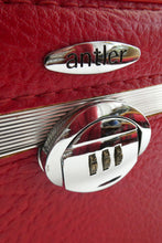 Load image into Gallery viewer, 1960s Vintage Red Antler Vanity Case Make Up Box. Working Combination Lock
