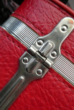 Load image into Gallery viewer, 1960s Vintage Red Antler Vanity Case Make Up Box. Working Combination Lock

