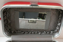 Load image into Gallery viewer, 1960s Vintage Red Antler Vanity Case Make Up Box. Working Combination Lock
