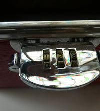 Load image into Gallery viewer, 1960s Vintage Red Antler Vanity Case Make Up Box. Working Combination Lock
