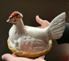 Load image into Gallery viewer, Victorian Staffordshire Pottery Chicken or Hen on a Nest 
