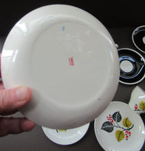 Load image into Gallery viewer, 1950s Wade Red Berries Rosehip Pattern, Trio: Cup, Saucer and Side Plate
