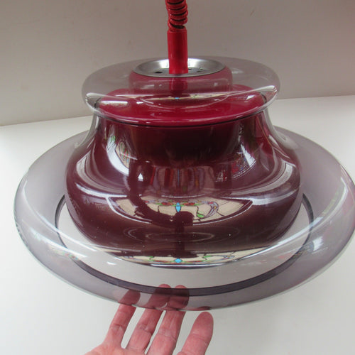 Vintage 1960s Italian Space Age Flying Saucer Pull Down LIght Shade