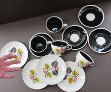 Load image into Gallery viewer, 1950s Wade Red Berries Rosehip Pattern, Trio: Cup, Saucer and Side Plate
