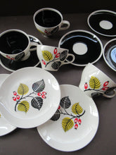 Load image into Gallery viewer, 1950s Wade Red Berries Rosehip Pattern, Trio: Cup, Saucer and Side Plate
