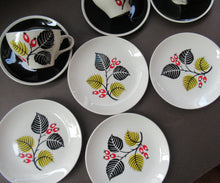 Load image into Gallery viewer, 1950s Wade Red Berries Rosehip Pattern, Trio: Cup, Saucer and Side Plate
