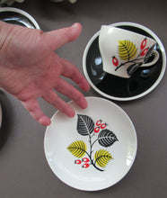 Load image into Gallery viewer, 1950s Wade Red Berries Rosehip Pattern, Trio: Cup, Saucer and Side Plate
