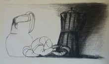Load image into Gallery viewer, John Jack Kox Still Life Charcoal Drawing Scottish Art
