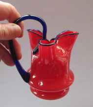 Load image into Gallery viewer, 1930s Czech Red and Blue Tango Vase Jug by Franz Welz
