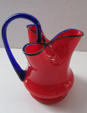 Load image into Gallery viewer, 1930s Czech Red and Blue Tango Vase Jug by Franz Welz
