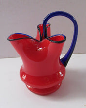 Load image into Gallery viewer, 1930s Czech Red and Blue Tango Vase Jug by Franz Welz
