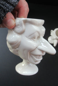 Spitting Images Egg Cups Queen Elizabeth II and Prince Phillip