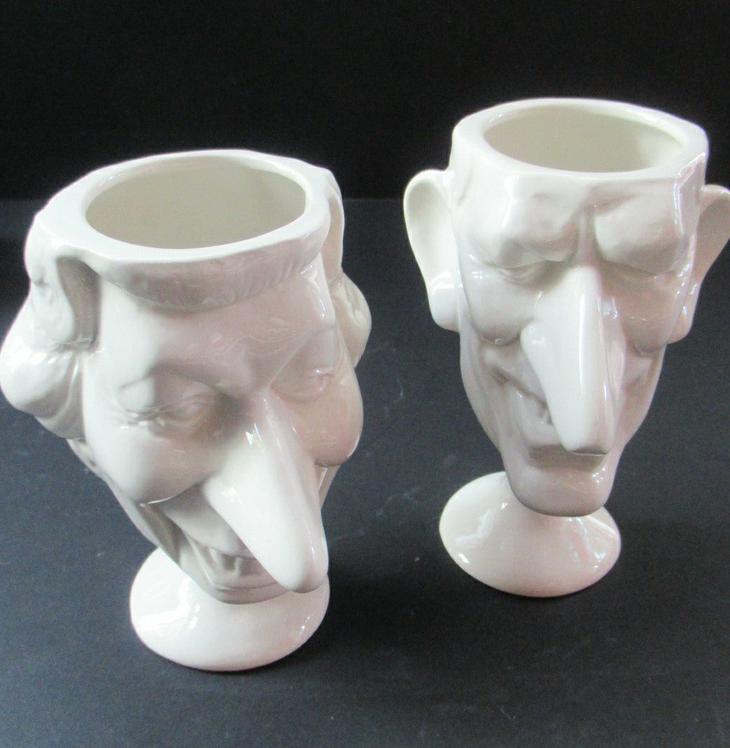 Spitting Images Egg Cups Queen Elizabeth II and Prince Phillip