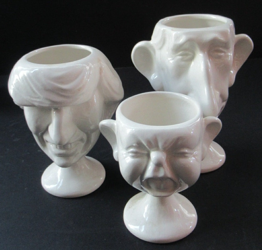 1980s Fluck and Law Royal Family Egg Cups. Prince Charles, Prince William Princess Diana