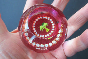 Caithness Glass Miniature Paperweight. Scottish Glass Daffodil