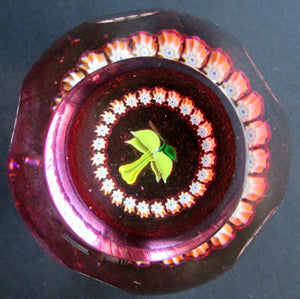 Caithness Glass Miniature Paperweight. Scottish Glass Daffodil