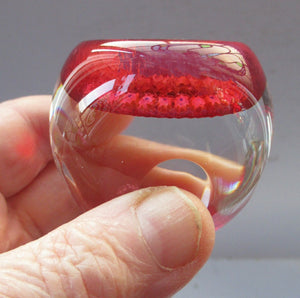 Caithness Glass Miniature Paperweight. Scottish Glass Daffodil