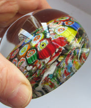 Load image into Gallery viewer, Vintage Made in Murano Label Close Pack Paperweight Millefiori Canes
