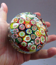 Load image into Gallery viewer, Vintage Made in Murano Label Close Pack Paperweight Millefiori Canes
