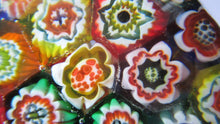 Load image into Gallery viewer, Vintage Made in Murano Label Close Pack Paperweight Millefiori Canes
